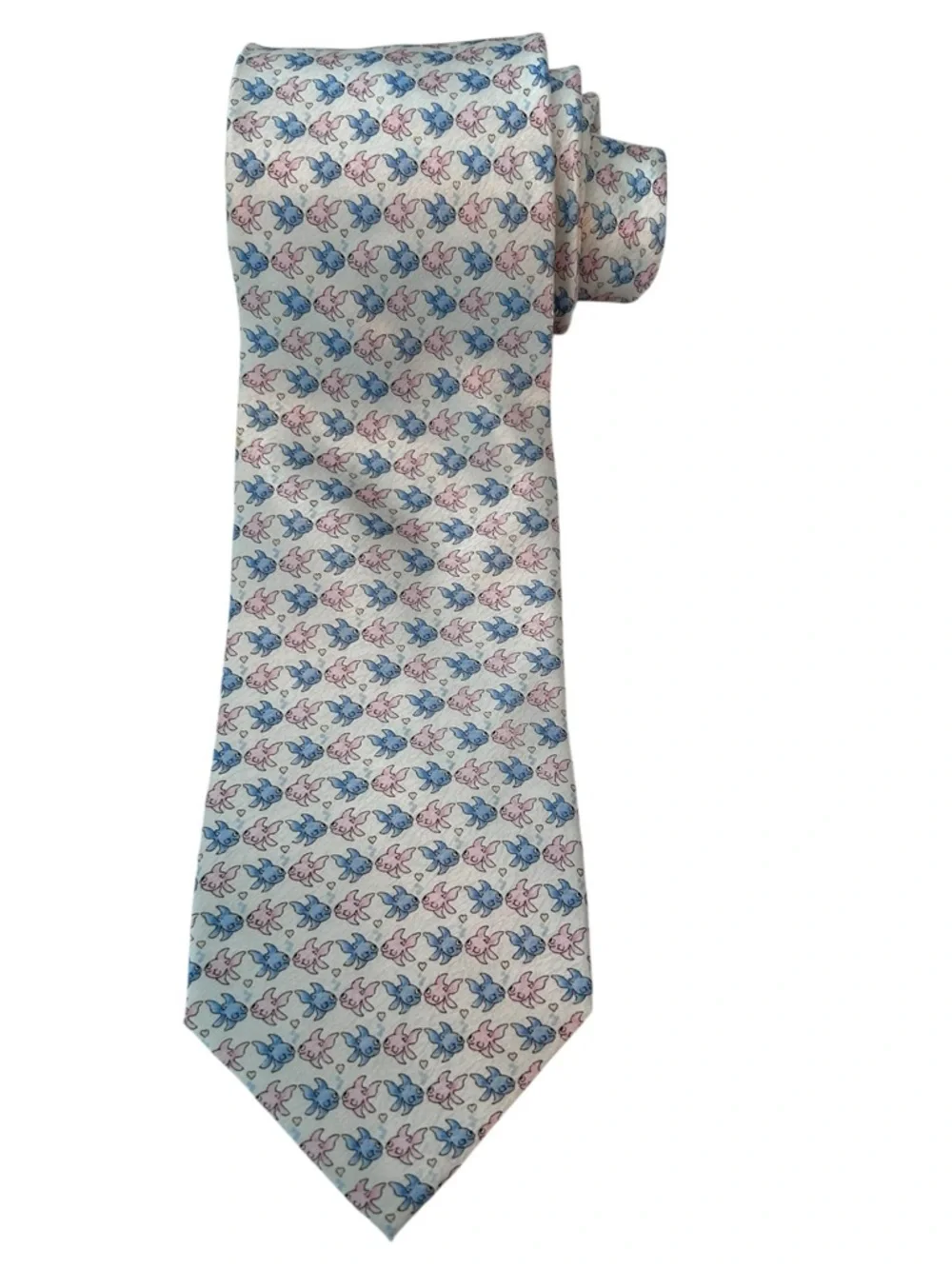 Campia‎ Men's Floral Pattern Silk Tie - Blue & Pink